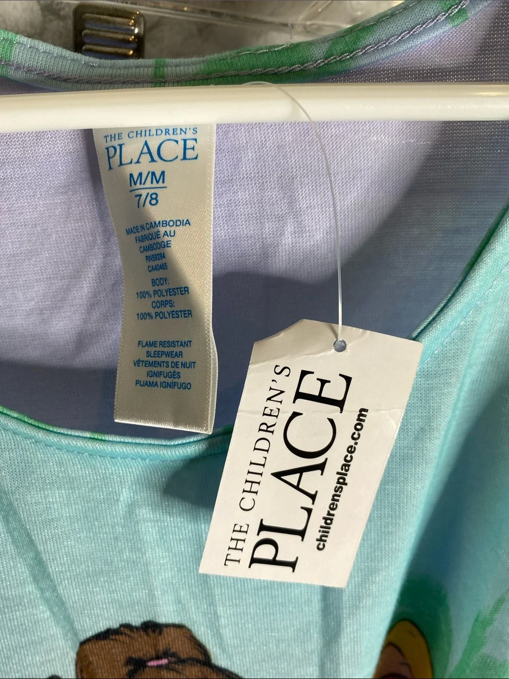 The Children's Place Lavender & Green Girls' Tank Top and Shorts Pajamas Set